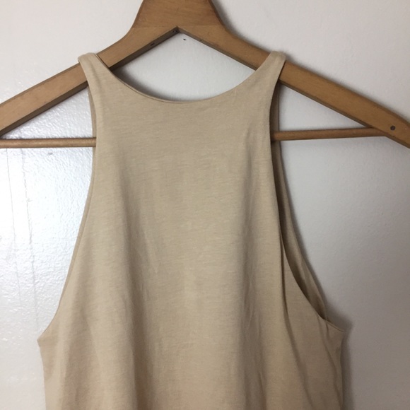 [Zara] Nude Tan Sleeveless Body Con Midi Dress - Picture 8 of 8